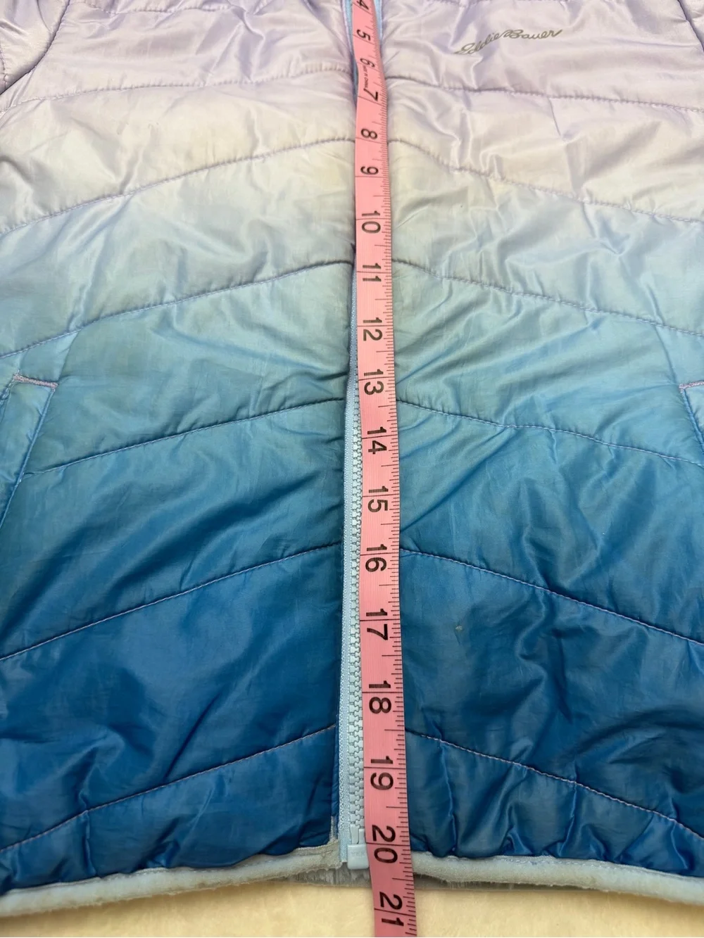 Eddie Bauer Girls' Deer Harbor Reversible (Puffer/Fleece) Hooded Jacket S (7/8)